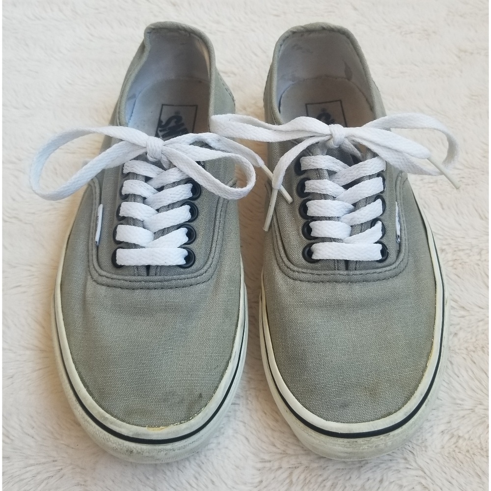 Gray Vans unisex lace up sneaker